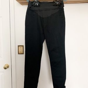 Black Pinkblush maternity pants warn once